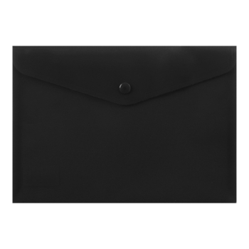 Папка-конверт на кнопці Buromax А4, матовий пластик, чорний (BM.3925-01) - Pampik