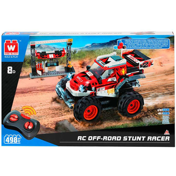 Машинка-конструктор делюкс на дистанционном управлении Wise Block Вездеход 498 деталей (EU389118) - Pampik