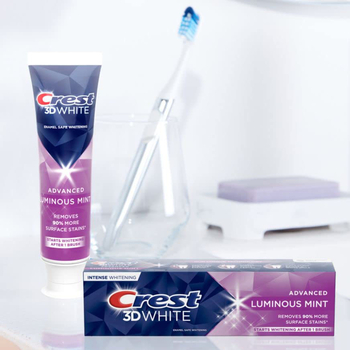 Відбілююча зубна паста Crest 3D White Advanced Luminous Mint, 104 г - Pampik - 2