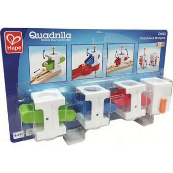 Набір направляючих блоків для конструктора-лабіринту Hape Quadrilla 4 шт. (E6025) - Pampik - 7