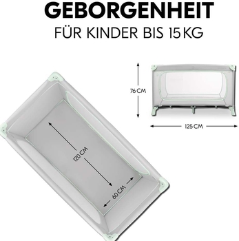 Детский манеж Hauck Dream N Play Plus Dusty Blue - Pampik - 5