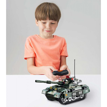 Машинка-конструктор на дистанційному керуванні Wise Block Бойовий танк 507 деталей (EU389048) - Pampik - 8