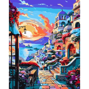 Картина по номерам Santi Закат солнца 40х50 см - Pampik