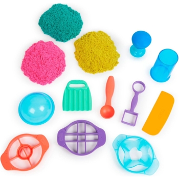 Набір піску для дитячої творчості Kinetic Sand Кольорові пригоди, 3 кольори, 907 г (71647) - Pampik - 3