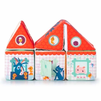 Набір із 5 м'яких кубиків Lilliputiens Ферма (83455) - Pampik - 8