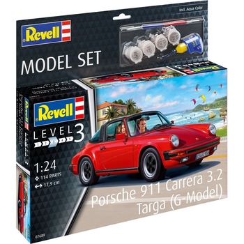 Сборная модель Revell Автомобиль Porsche 911 Carrera 3.2 Targa, уровень 3, масштаб 1:24, 114 деталей (RVL-67689) - Pampik - 2