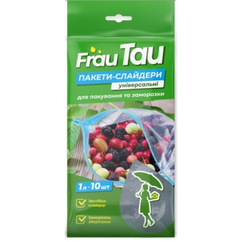 Пакети-слайдери Frau Tau 20х18 см, 1 л, 10 шт. - Pampik