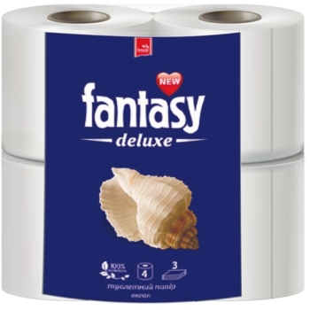 Туалетная бумага Fantasy Deluxe Океан, 3 слоя, 4 рулона - Pampik