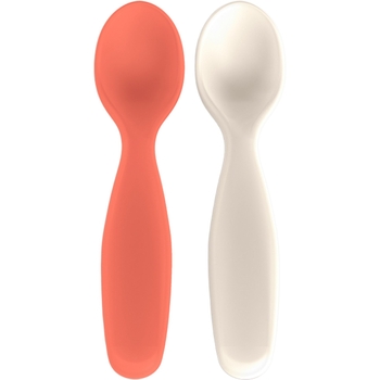 Набір ложок Suavinex Go natural 2 шт., червоно-бежевий (308049) - Pampik
