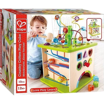 Бизикуб деревянный Hape Сельские зверьки (E1810) - Pampik - 5