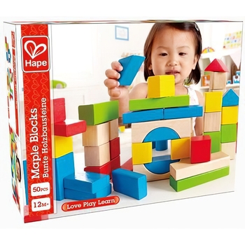 Набір дерев'яних блоків Hape кольорові (E0409) - Pampik - 4