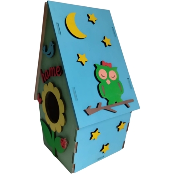 Набір для творчості Аплі Краплі Збери та розфарбуй Шпаківня №1 - Pampik - 2