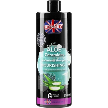 Шампунь для тусклых и сухих волос Ronney Professional Aloe Ceramides Nourishing 1 л - Pampik