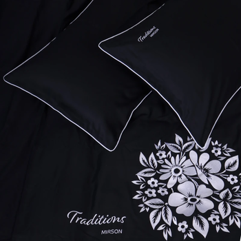 Пододеяльник MirSon Traditions 0055 Сатин Elit Black Pearl 110х140 см (2200008706197) - Pampik - 6