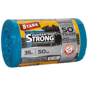 Пакети для сміття Stark міцні, 35 л, 50 шт., сині - Pampik