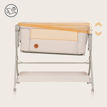 Ліжечко приставне Lionelo Leonie Plus Beige Sand, бежевий - Pampik - 8