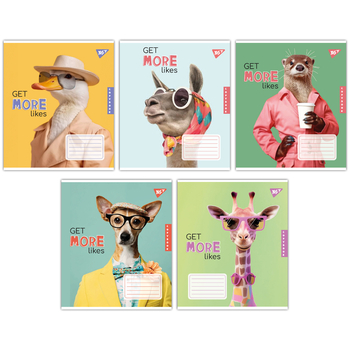 Набір зошитів Yes Get more likes А5 в лінійку 24 аркуші 20 шт. (67314) - Pampik