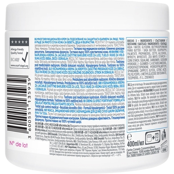 Укрепляющий крем Mixa Ceramide Protect с Керамидами для очень сухой кожи 400 мл - Pampik - 2