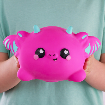 Іграшка-антистрес Smooshzees Snugzees Дракон Дінкі колекційна малинова (8236) - Pampik - 7