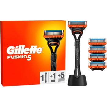 Станок для гоління чоловічий Gillette Fusion5 з 5 змінними картриджами + підставка - Pampik