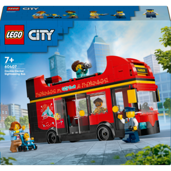 Конструктор LEGO City Червоний двоповерховий екскурсійний автобус, 384 деталі (60407) - Pampik
