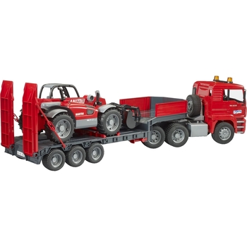 Игровой набор Bruder Тягач MAN TGA с прицепом и телескопический погрузчик Manitou MLT 633 1:16 (02774) - Pampik - 2
