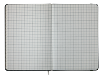 Блокнот деловой Buromax Unique А5,96 л. в клеточку, обложка искусственная кожа, черный с оранжевым (BM.295107-01) - Pampik - 4