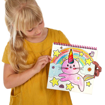 Книжка-розмальовка Ses Creative Єдиноріжка 15 сторінок 40 наліпок з блискітками (00111S) - Pampik - 6