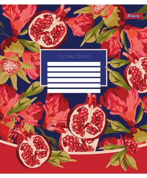 Набір зошитів 1 Вересня Floral series А5 в лінійку 48 аркушів 10 шт. (766450) - Pampik