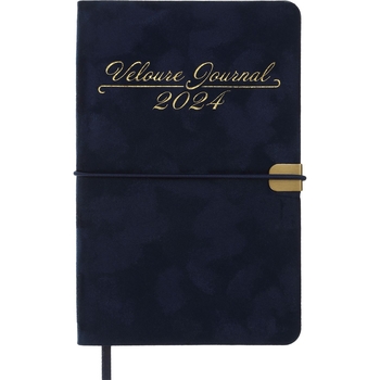 Ежедневник датированный Buromax Velour 2024 A6 синий (BM.2512-02) - Pampik