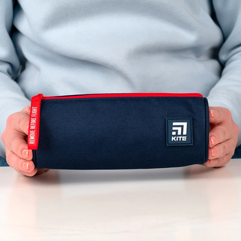 Пенал мягкий Kite 7x19х6.5 см синий (NS24-667) - Pampik - 4