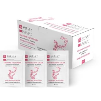 Крем для ніг Shelly пом'якшуючий з сечовиною, екстрактом водоростей і маслом аргани, 400 мл (4 мл х 100 шт.) - Pampik