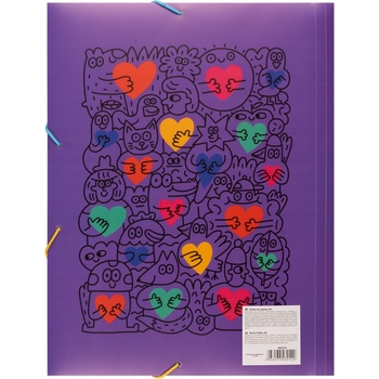 Папка Yes Stand with Ukraine A4 на резинке, фиолетовая (492219) - Pampik