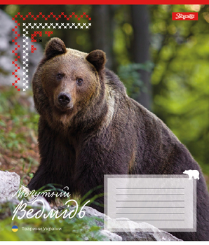 Набор тетрадей 1 Вересня Animals of Ukraine А5 в линейку 18 листов 25 шт. (767251) - Pampik - 3