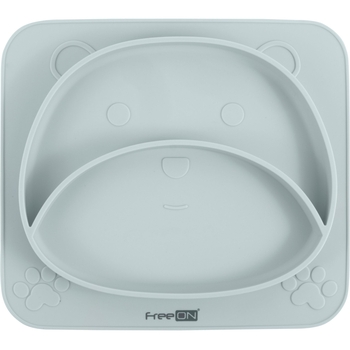 Силіконова тарілка дитяча FreeON Bear м`ятна (39685) - Pampik