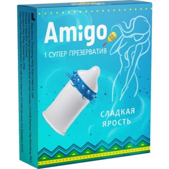 Презерватив Amigo Солодка лють, 1 шт. - Pampik