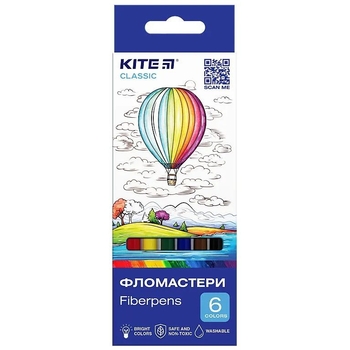Фломастеры Kite Classic, 6 шт. (K-446) - Pampik