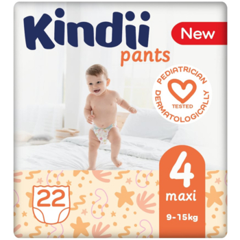 Подгузники-трусики Kindii Pants 4 (9-15 кг), 22 шт. - Pampik