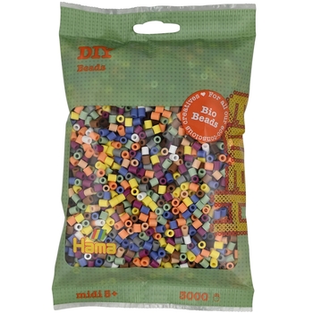 Термомозаика Hama Midi Набор цветных бусин, 3000 шт., 10 цветов (HM-191-197) - Pampik