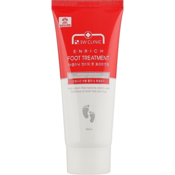 Крем для ніг 3W Clinic Enrich Foot Treatment лікувальний, відновлюючий 100 мл - Pampik