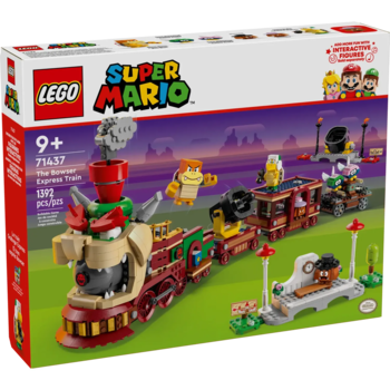 Конструктор LEGO Super Mario Швидкий потяг Боузера, 1392 деталі (71437) - Pampik