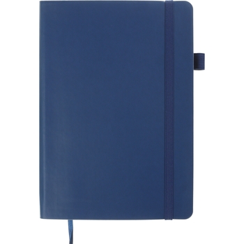 Блокнот деловой Buromax Logo2U Brief А5 96 л. без линирования обложка искусственная кожа синий (BM.295004-02) - Pampik