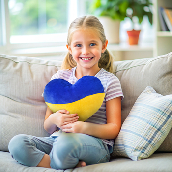 Іграшка м'яка Масік Серце жовто-блакитне, 32 см (МС 180402-03) - Pampik - 3