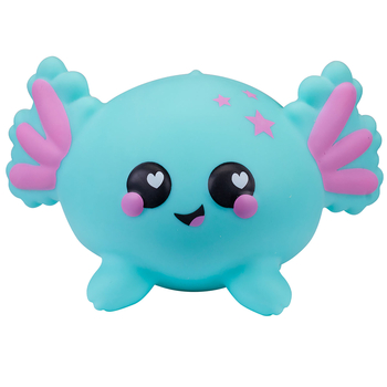 Игрушка-антистресс Smooshzees Luvzees Аксолотль Нудл коллекционная бирюзовая (8226) - Pampik