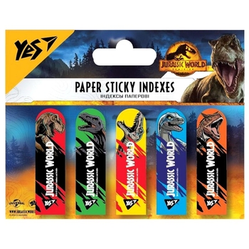 Индексы бумажные Yes Jurassic World 50x15 мм 100 шт. (170310) - Pampik