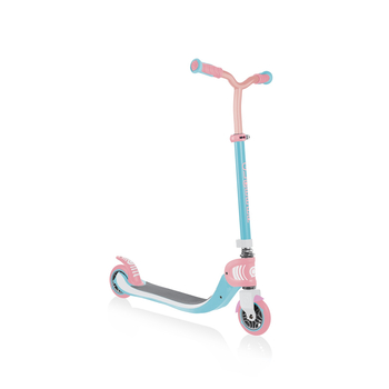 Самокат Globber Flow Foldable 125 голубой с розовым до 100 кг 6+ 2 колеса - Pampik - 2