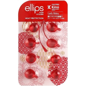 Вітаміни для волосся Ellips Hair Vitamin Heat Protection М'якість сакури 8 мл (8 шт. х 1 мл) - Pampik