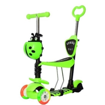 Самокат 5в1 iTrike Maxi JR 3-026-C-GR зелений - Pampik