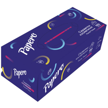 Серветки косметичні Papero двошарові, 150 шт. - Pampik
