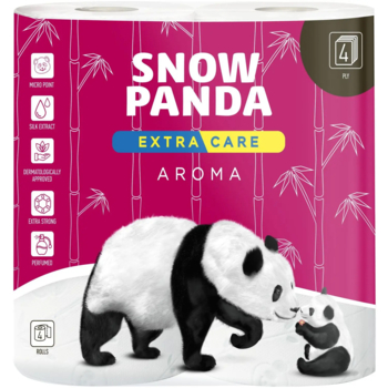 Чотиришаровий туалетний папір Сніжна Панда Extra Care Aroma, 4 рулони - Pampik